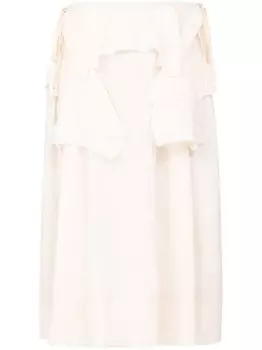Maison Margiela юбка миди Work-in-Progress, нейтральный цвет
