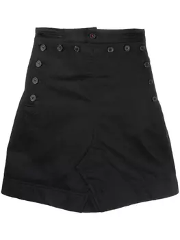 Maison Margiela юбка мини на пуговицах, черный