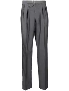 Maison Margiela зауженные брюки с поясом, серый