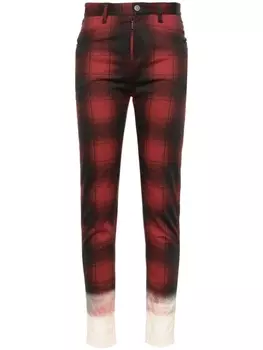 Maison Margiela зауженные брюки в клетку тартан, серый