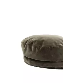 Maison Michel бархатная фуражка, зеленый