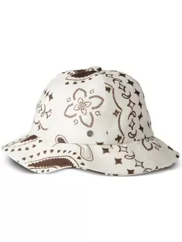 Maison Michel панама Mara с принтом пейсли, белый