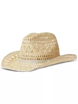 Maison Michel плетеная шляпа-федора, нейтральный цвет