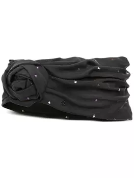 Maison Michel повязка на голову Hiromi со сборками, серый