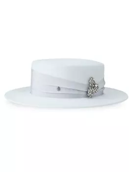 Maison Michel шерстяная шляпа-федора Kiki, синий