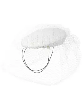 Maison Michel твидовый берет Tess, белый