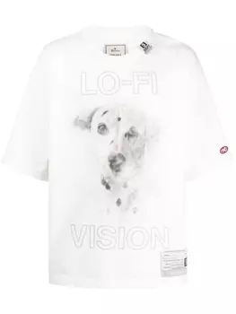 Maison Mihara Yasuhiro футболка с графичным принтом, белый