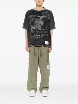 Maison MIHARA YASUHIRO футболка с графичным принтом, черный