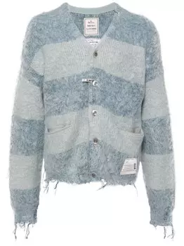 Maison MIHARA YASUHIRO кардиган в полоску, синий