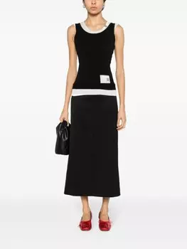 Maison MIHARA YASUHIRO многослойный топ без рукавов, черный