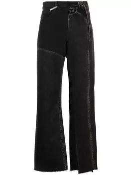 Maison Mihara Yasuhiro прямые джинсы с завышенной талией, черный