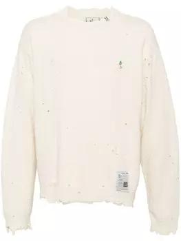 Maison Mihara Yasuhiro состаренный джемпер Maison MIHARA YASUHIRO, нейтральный цвет
