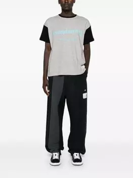 Maison MIHARA YASUHIRO спортивные брюки Vertical Switching, черный