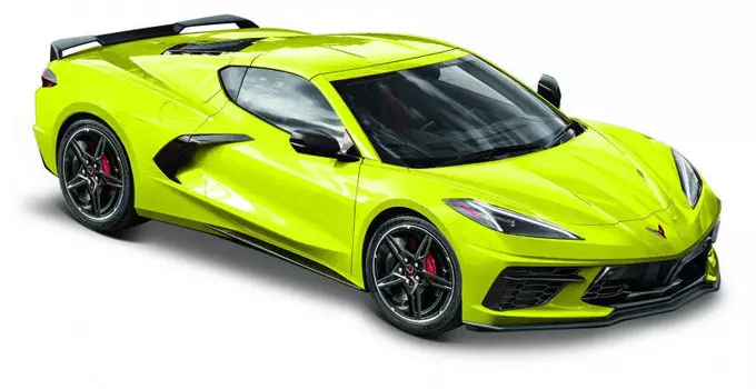 Maisto, металлическая модель, Chevrolet Corvette Coupe, желтый, 1:24