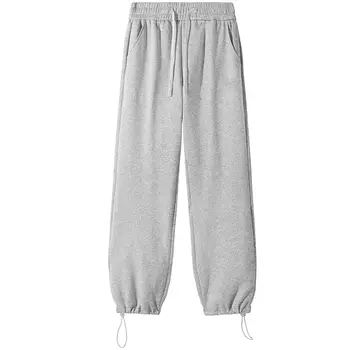 Maitu Трикотажные спортивные штаны унисекс MERRTO, Снежно-серыйПрямой