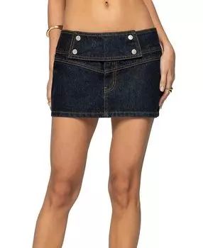 Майанн Джинсовая Мини-юбка Edikted, синий