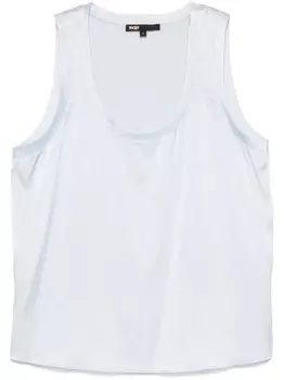 Maje атласный топ без рукавов, синий