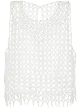 Maje декорированный топ, белый
