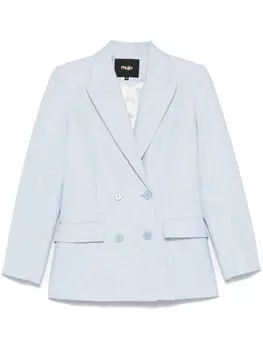 Maje двубортный блейзер, синий
