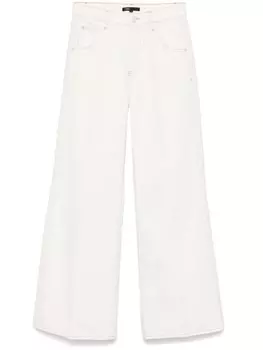 Maje джинсы с цветочной вышивкой, белый