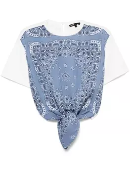 Maje футболка со вставками, синий