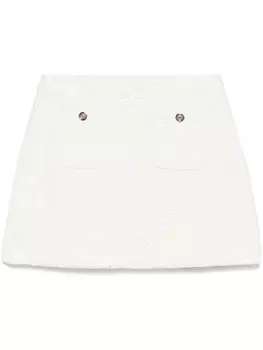 Maje гипюровая юбка мини, белый