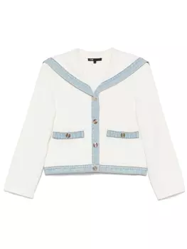 Maje кардиган из ткани букле, белый