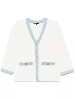 Maje кардиган из ткани букле, белый