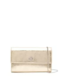 Maje клатч с эффектом металлик, золотистый