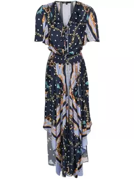 Maje платье макси в горох, синий