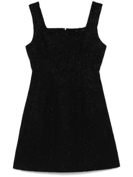 Maje платье мини из ткани ламе, черный