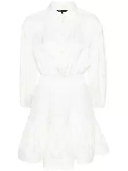 Maje платье мини с контрастной вставкой, нейтральный цвет