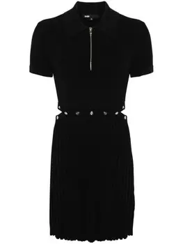 Maje платье мини с логотипом и складками, черный