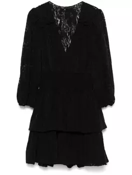 Maje платье мини с оборками, черный