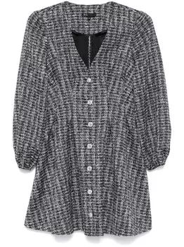 Maje платье мини со складками, черный