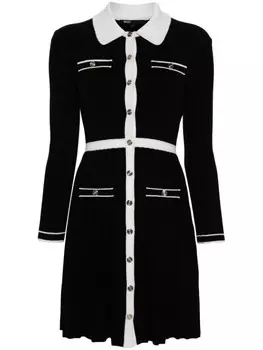 Maje платье с контрастной отделкой, черный