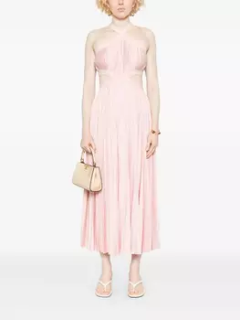 Maje плиссированная юбка макси, розовый