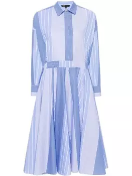 Maje полосатое платье миди, синий