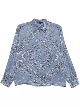Maje рубашка с цветочным принтом, синий