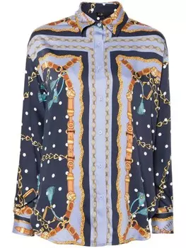 Maje рубашка с принтом, синий