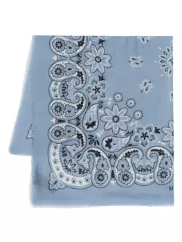 Maje шарф с принтом, синий