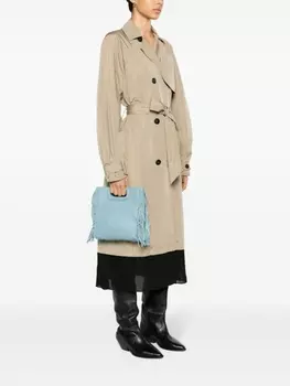 Maje сумка через плечо с бахромой, синий