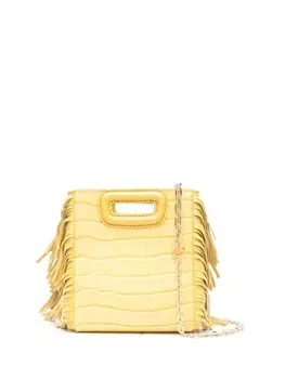 Maje сумка через плечо с тиснением под крокодила, желтый