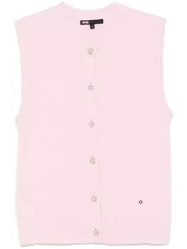 Maje топ с логотипом, розовый