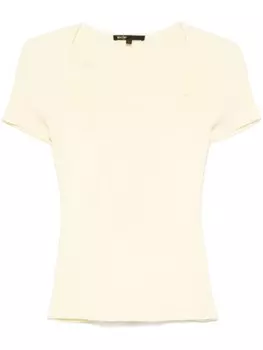 Maje топ в рубчик, желтый