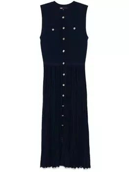 Maje трикотажное платье миди, синий