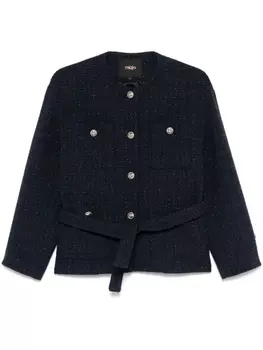 Maje твидовая куртка, синий