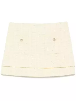 Maje твидовая юбка мини, желтый