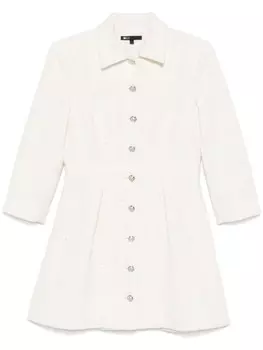 Maje твидовое платье мини, серый