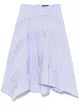 Maje юбка миди в полоску, синий